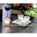 4 pk plastic cup with rechargeable LED tealights